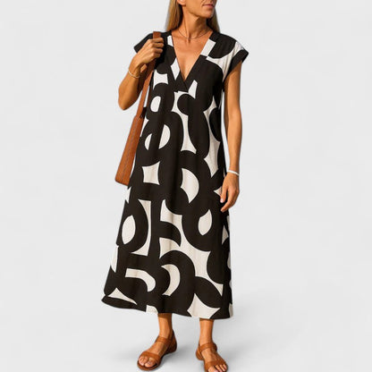 Valery™ - Flowing V-Neck Dress