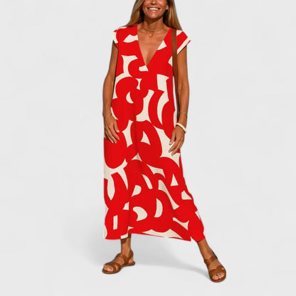 Valery™ - Flowing V-Neck Dress
