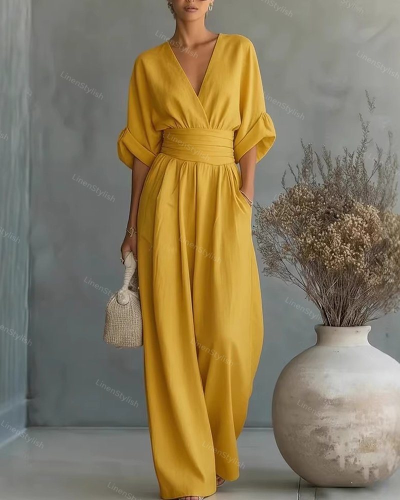 Brooklyn | Casual V-Neck Jumpsuit