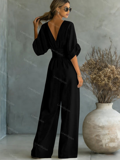 Brooklyn | Casual V-Neck Jumpsuit