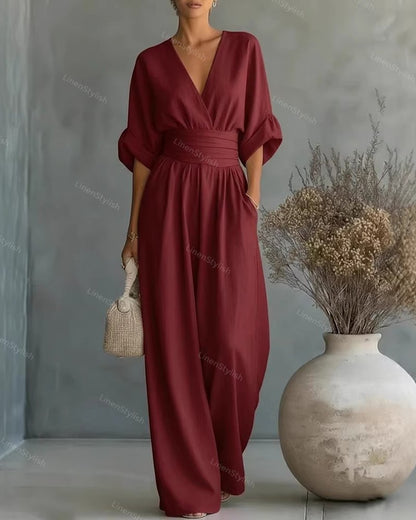 Brooklyn | Casual V-Neck Jumpsuit