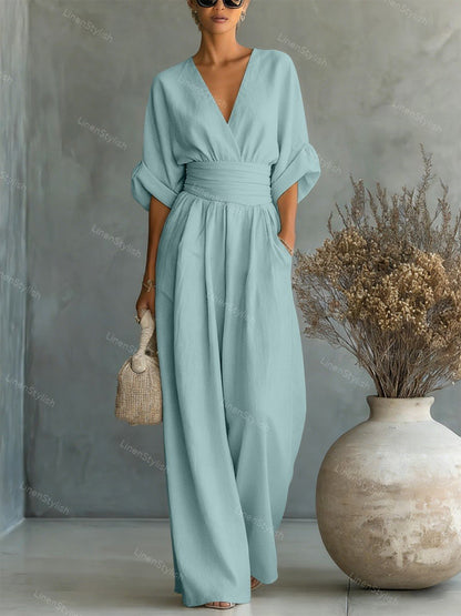 Brooklyn | Casual V-Neck Jumpsuit