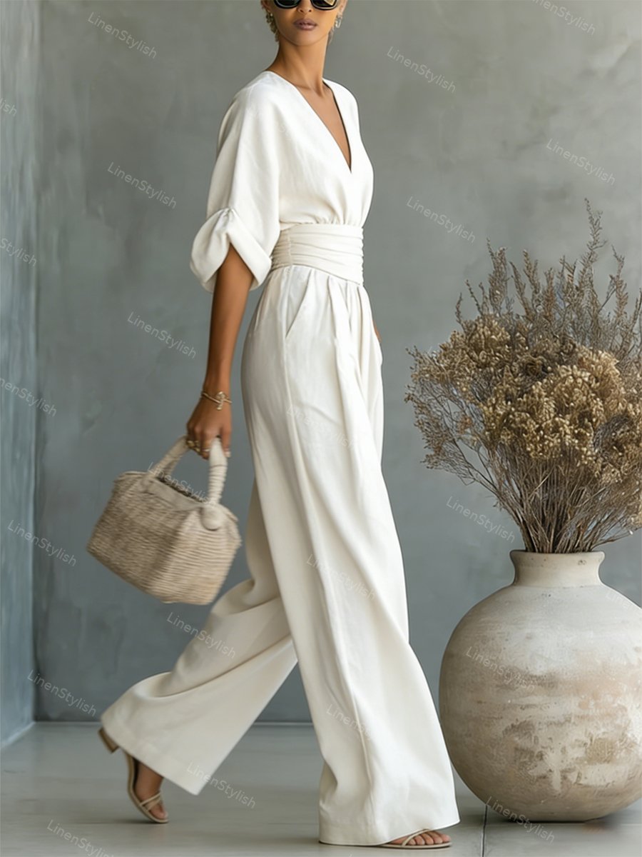 Brooklyn | Casual V-Neck Jumpsuit