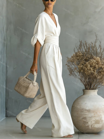 Brooklyn | Casual V-Neck Jumpsuit