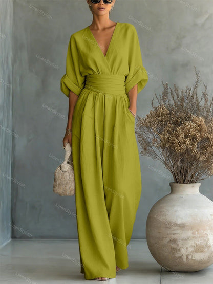 Brooklyn | Casual V-Neck Jumpsuit